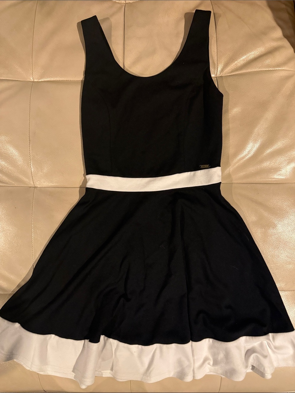 Guess Black and White Fit-and-Flare Girls' Dress